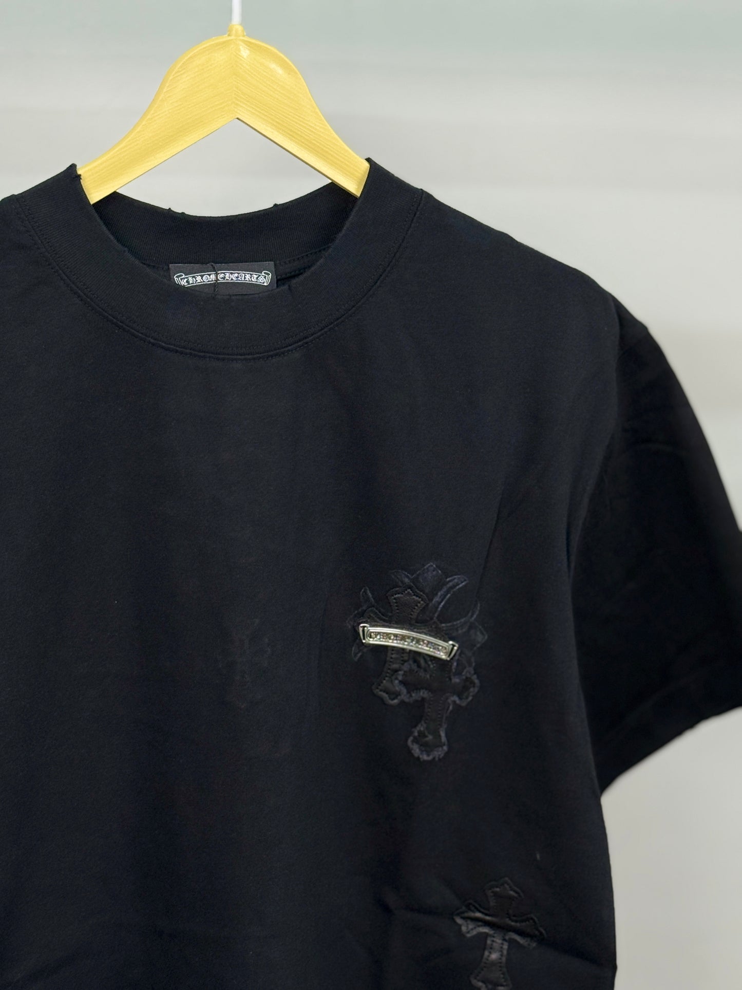 CHROME_HEARTS STUD BLACK TSHIRT