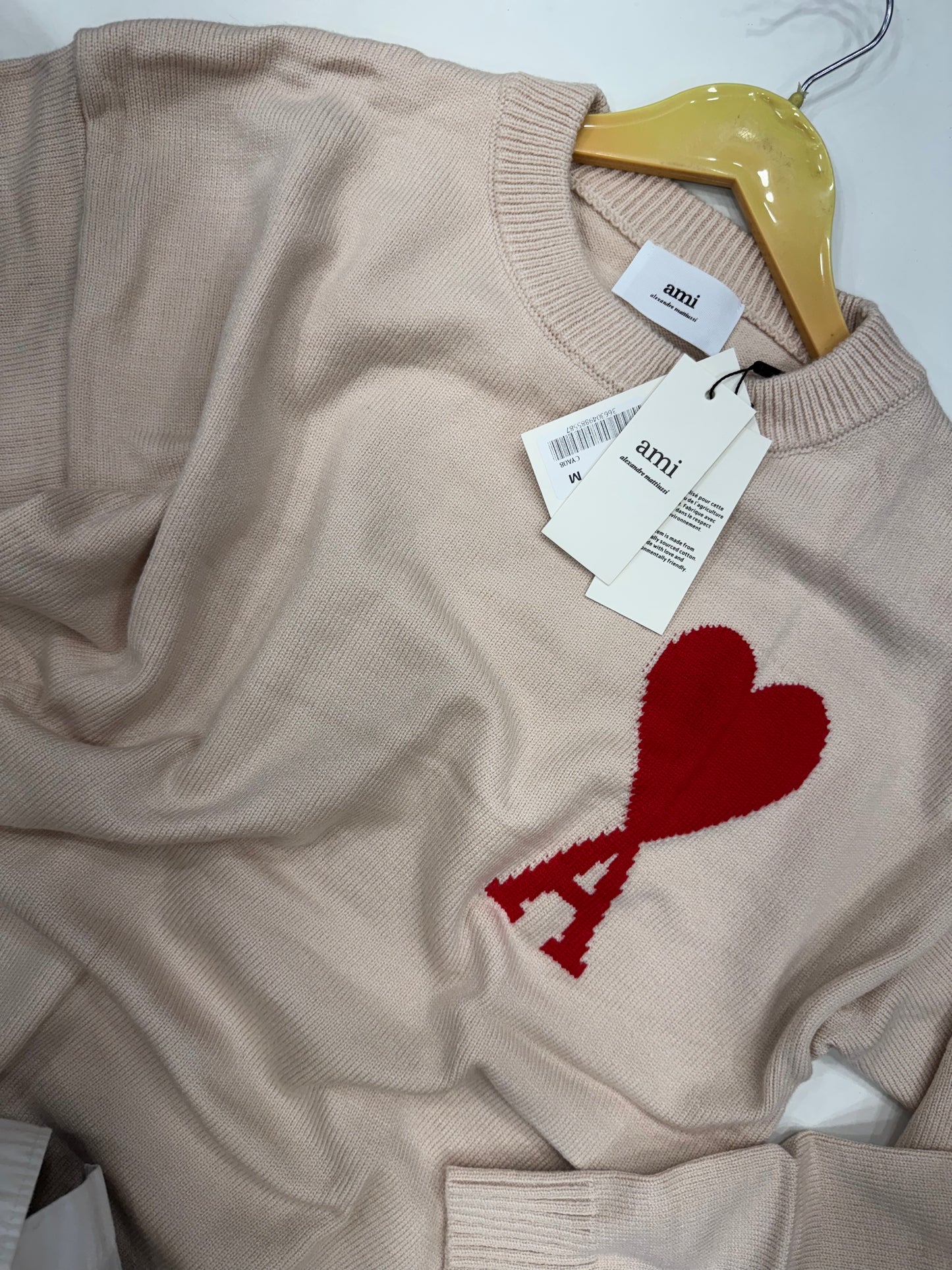 AM I PARIS LIGHT BEIGE KNITTED PULLOVER