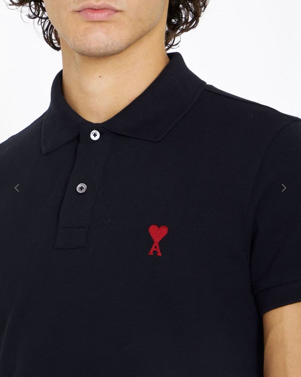 Am_i Paris Black polo shirt