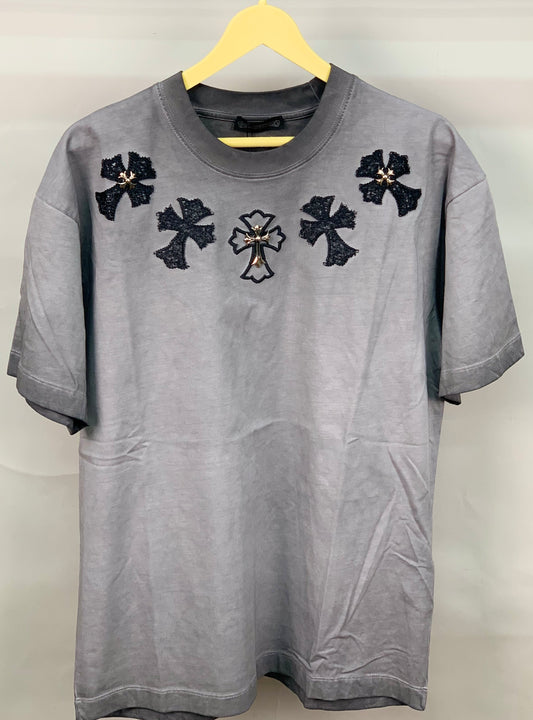 CHROME_HEARTS STUD GREY TSHIRT