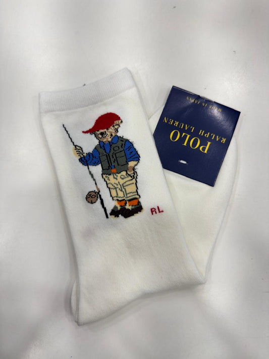 POLO BEAR WHITE SOCKS