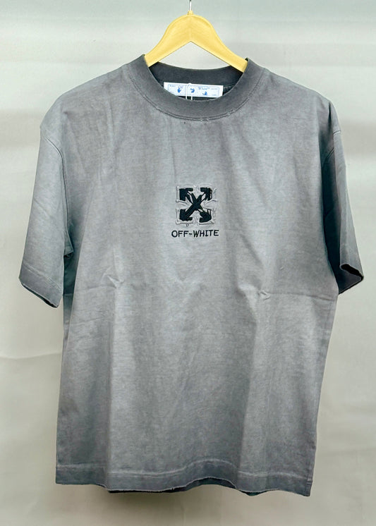 OFF_WHITE WASH GREY OVERSIZED TSHIRT