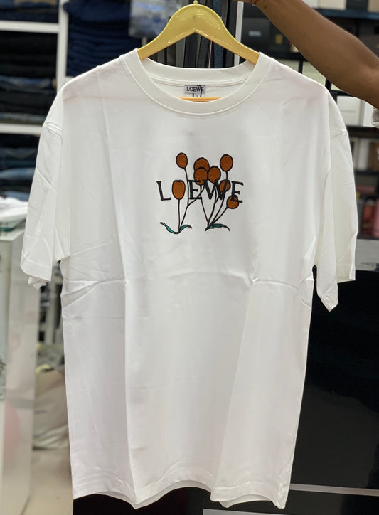 LOE_WE WHITE TSHIRT WITH EMBROIDERED