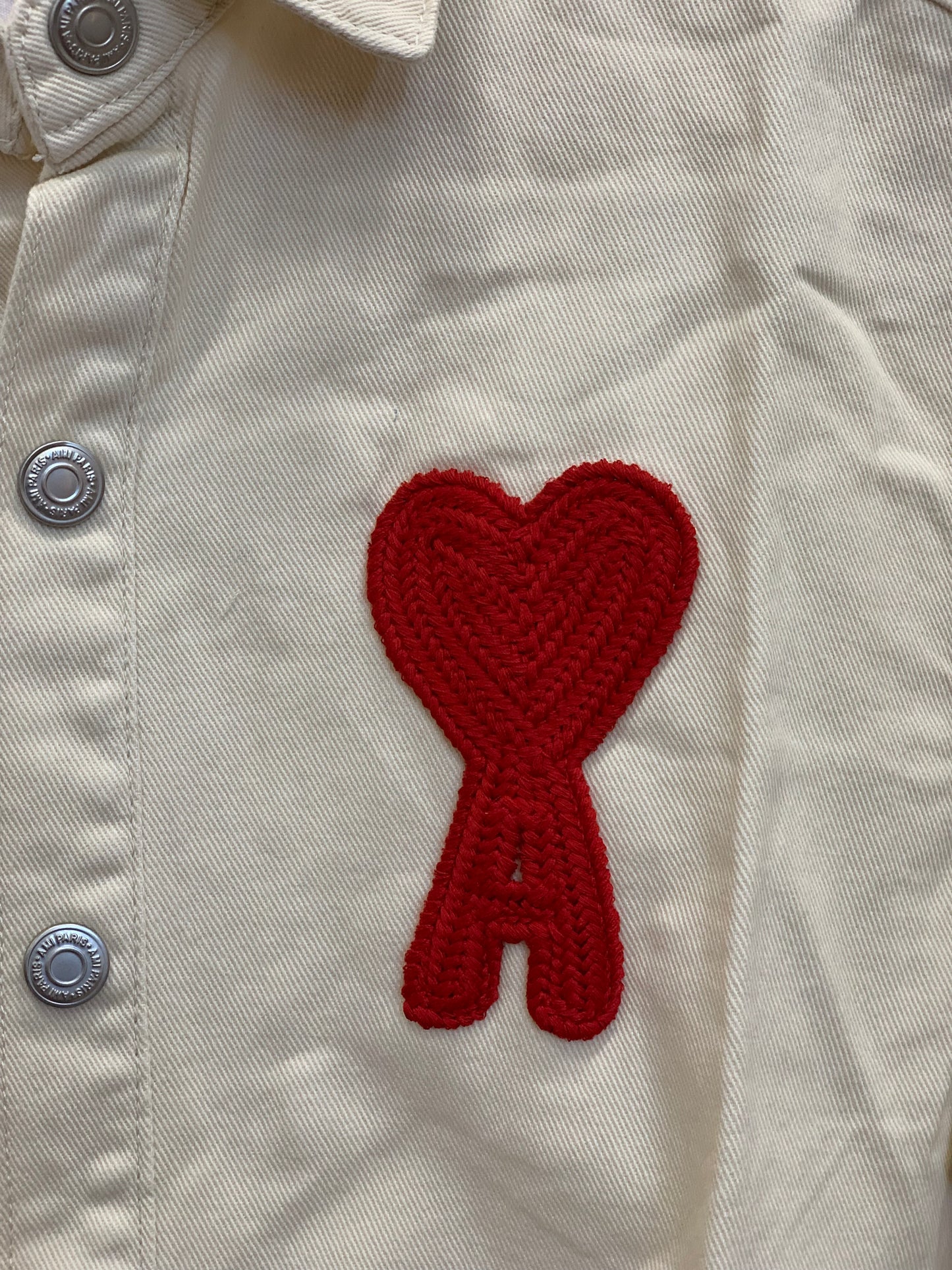 AM_I DENIM SHIRT WITH EMBROIDERED LOGO