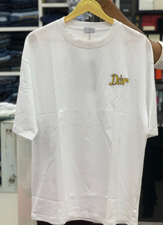 DIO_R WHITE TSHIRT WITH EMBROIDERED