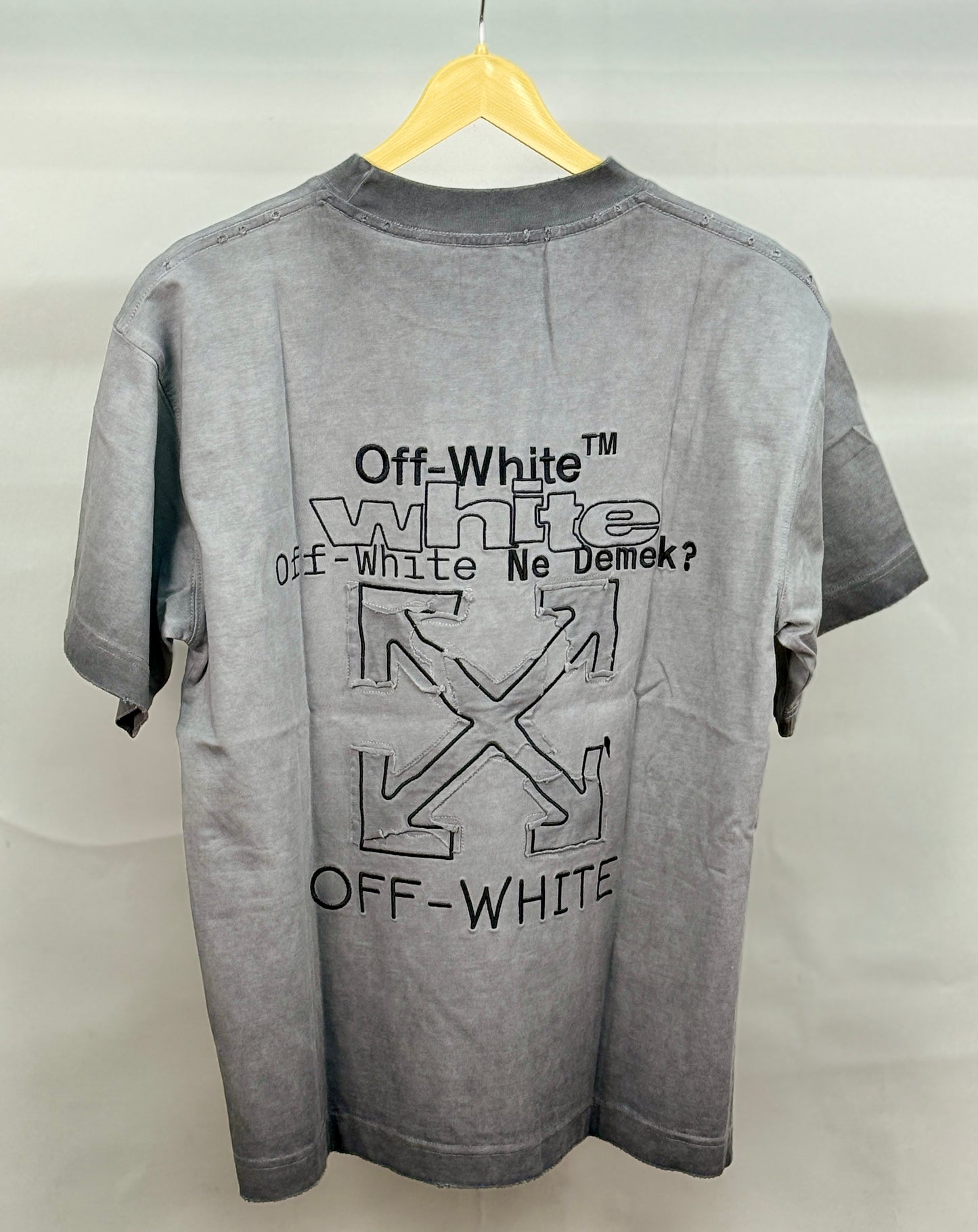 OFF_WHITE WASH GREY OVERSIZED TSHIRT