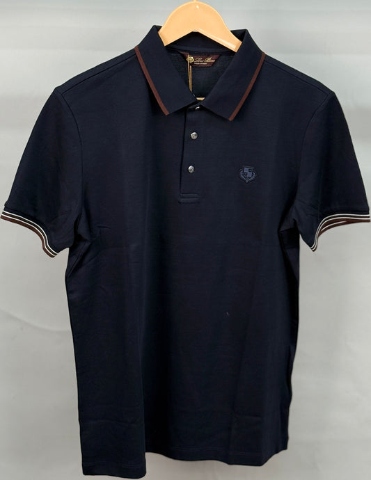 LORO_PIANA POLO DARK BLUE TSHIRT