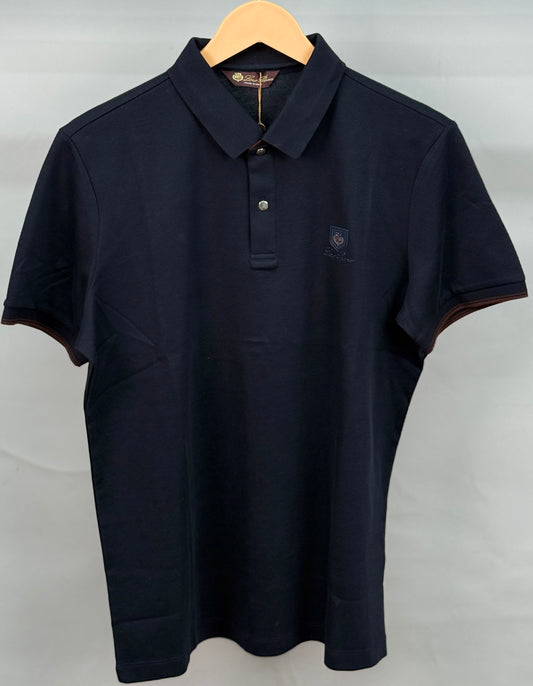LORO_PIANA POLO DARK BLUE TSHIRT