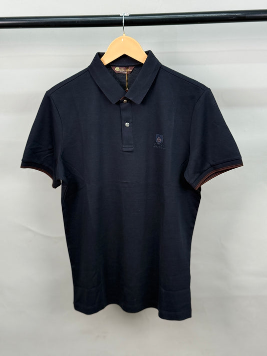 LORO_PIANA POLO BLACK TSHIRT