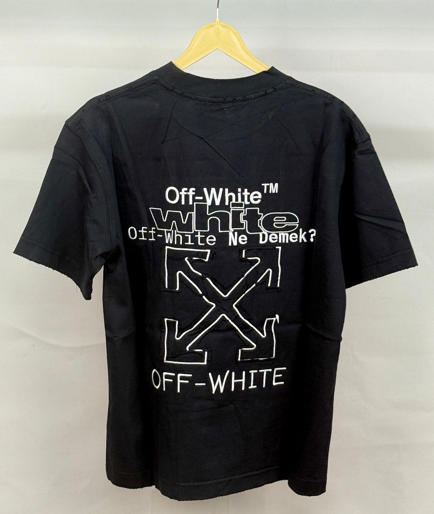 OFF_WHITE WASH BLACK OVERSIZED  TSHIRT