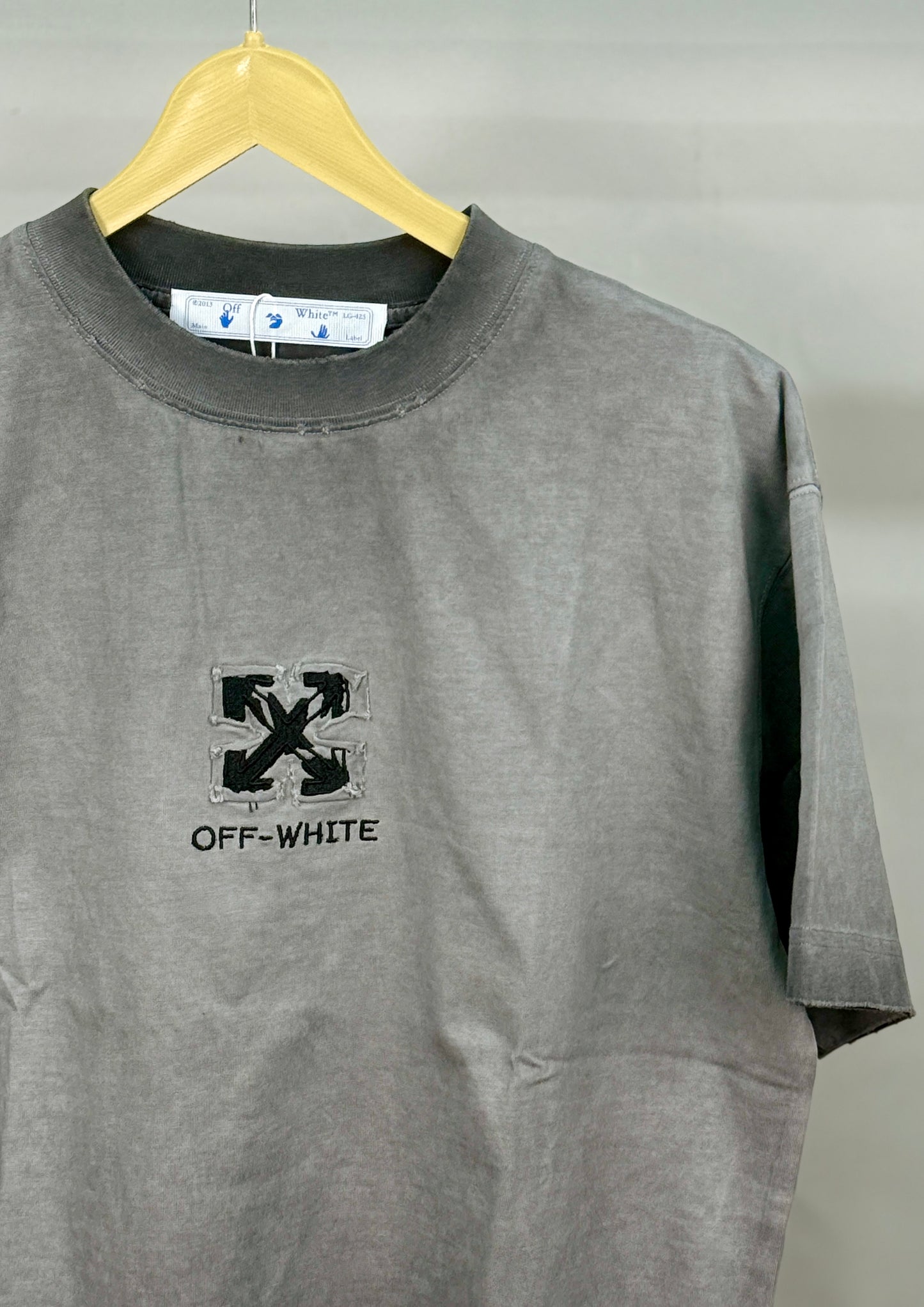 OFF_WHITE WASH GREY OVERSIZED TSHIRT