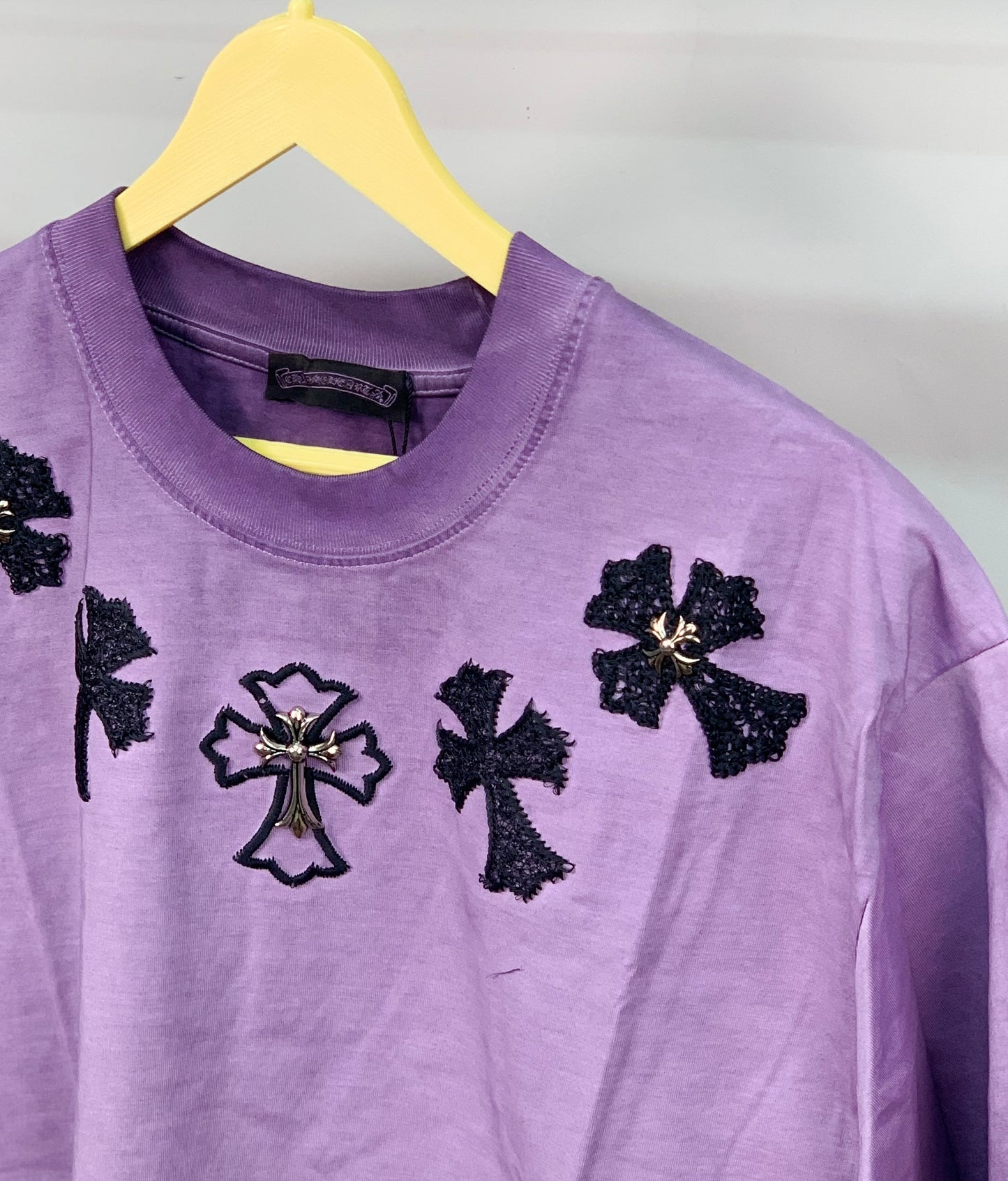 CHROME_HEARTS STUD PURPLE TSHIRT