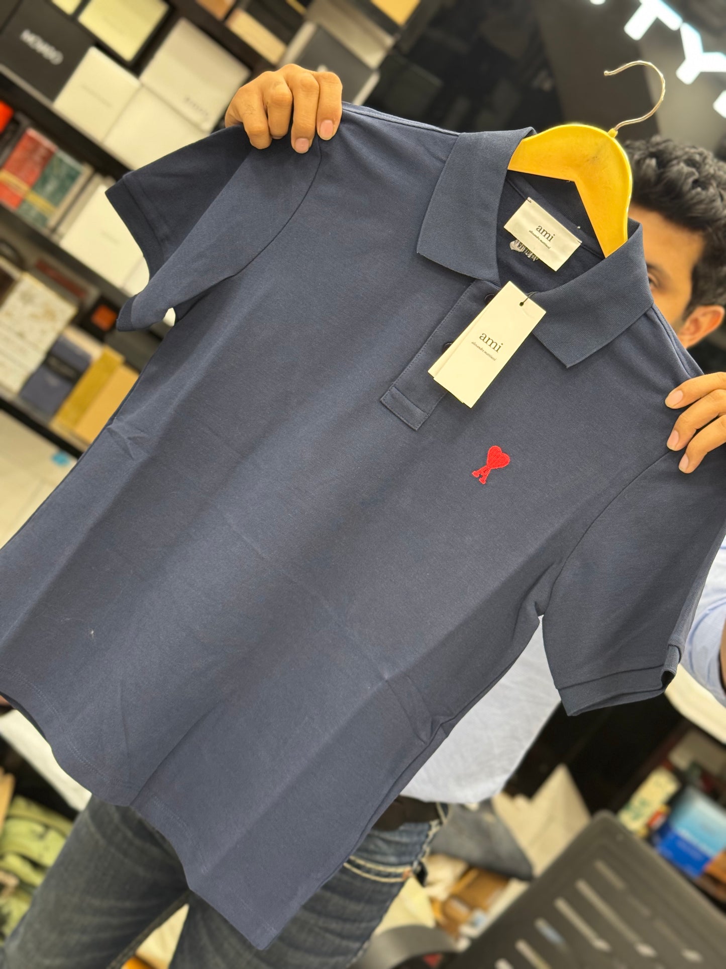 Am_i Paris Navy Blue polo shirt