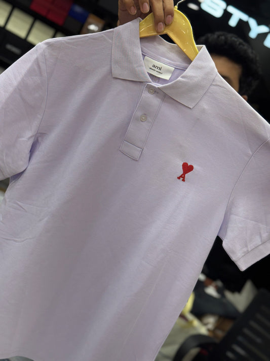 Am_i Paris Light purple polo shirt