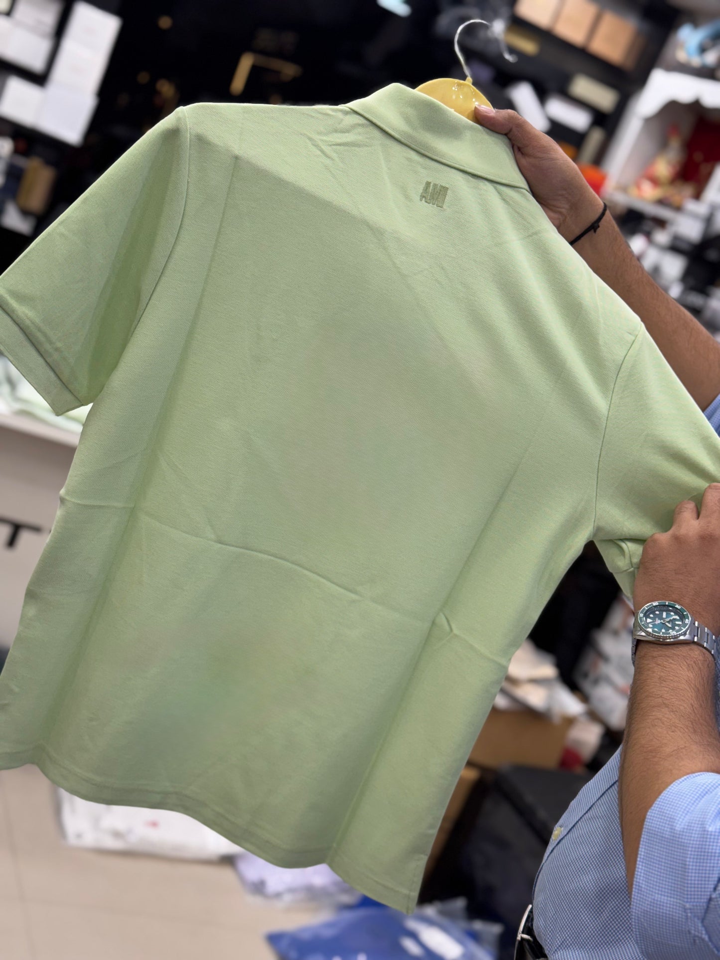 Am_i Paris pastel green polo shirt