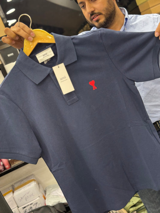 Am_i Paris Navy Blue polo shirt