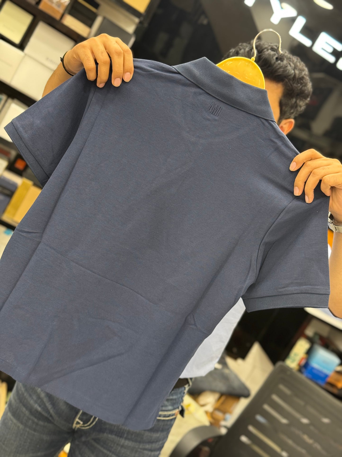 Am_i Paris Navy Blue polo shirt