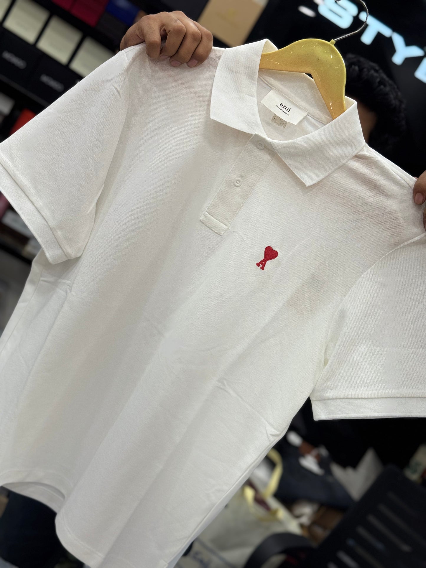 Am_i Paris white polo shirt