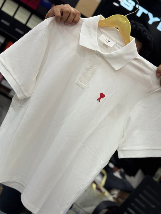 Am_i Paris white polo shirt