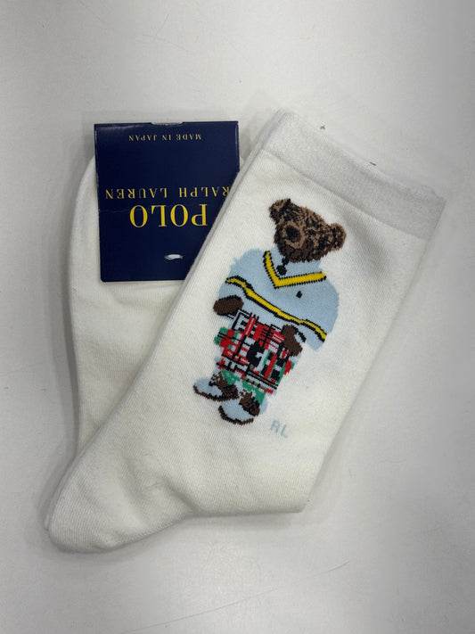 RL POLO BEAR WHITE SOCKS