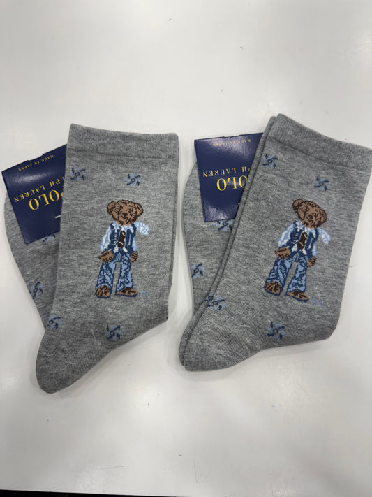 POLO BEAR GREY SOCKS