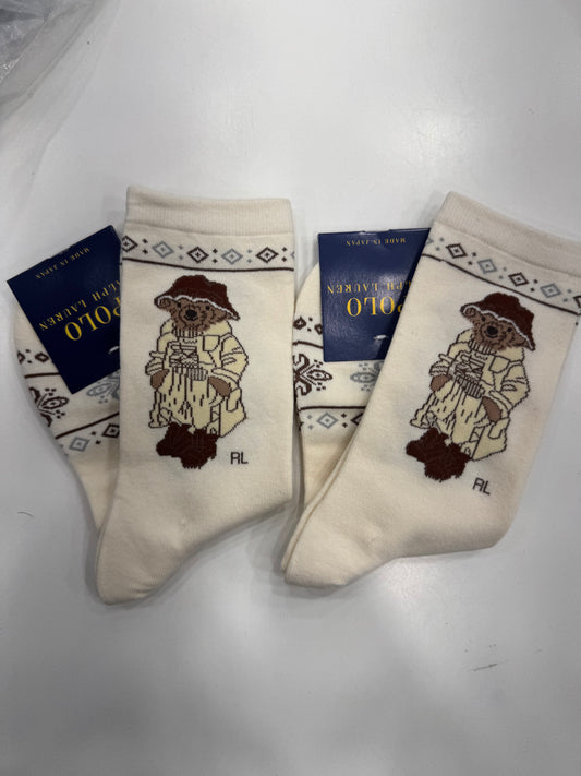 POLO BEAR LIGHT BEIGE SOCKS