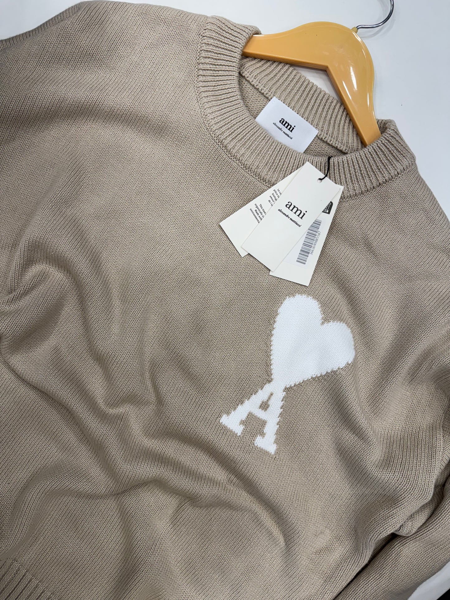 AM I PARIS BEIGE KNITTED PULLOVER