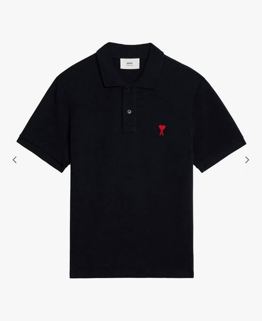 Am_i Paris Black polo shirt