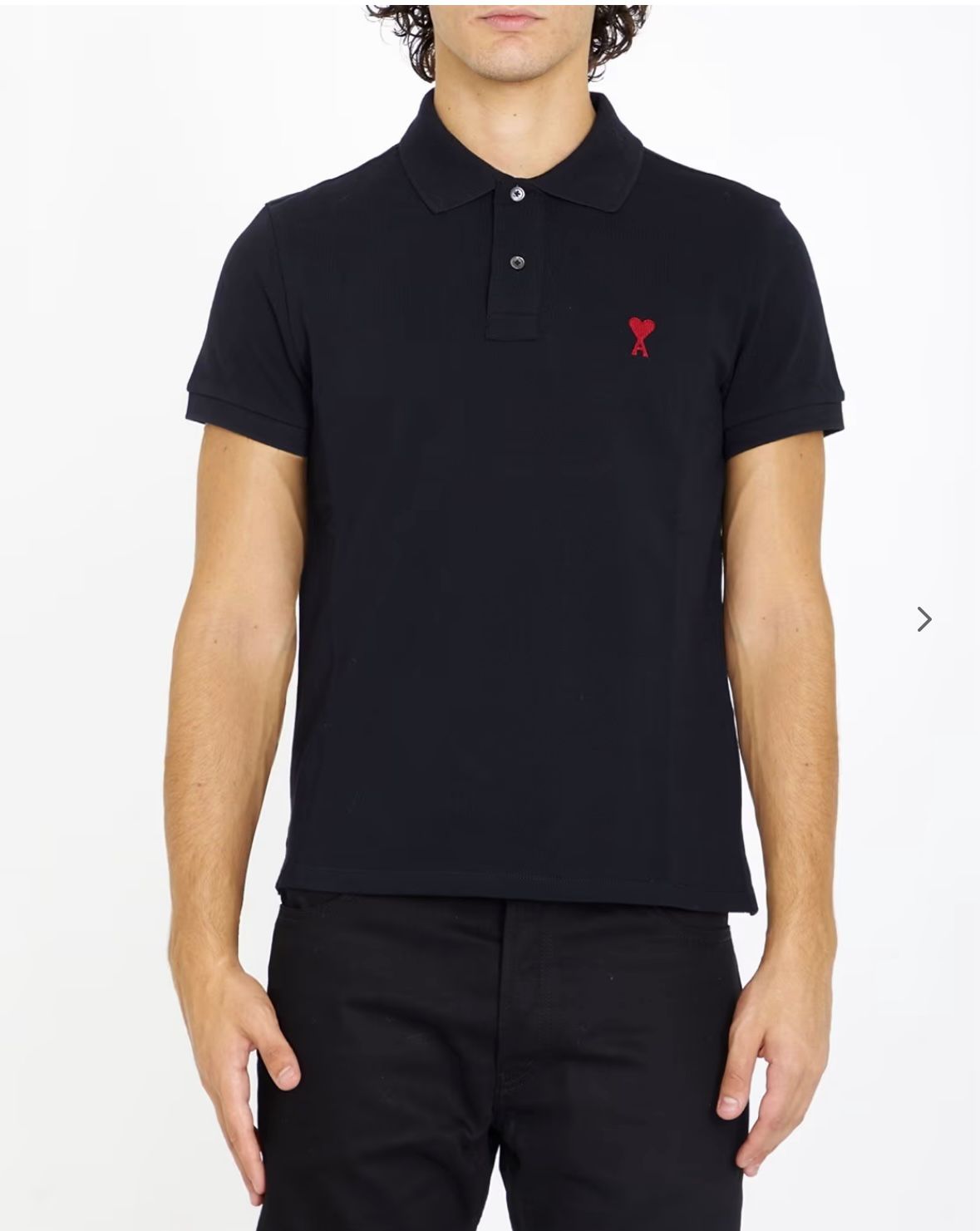 Am_i Paris Black polo shirt
